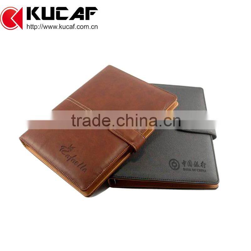 Custom Soft cover leather notebook with elastic band