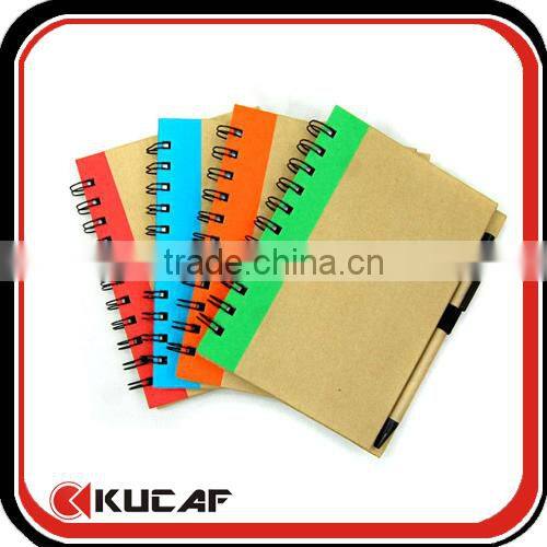 Custom kraft notebook with pen for school & office