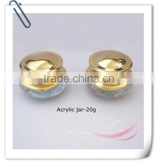 round shape PET cream jar with different color