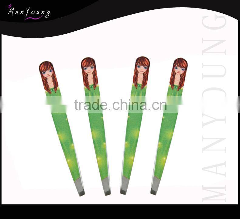 Beauty girl shape manicure kit eyebrow tweezer