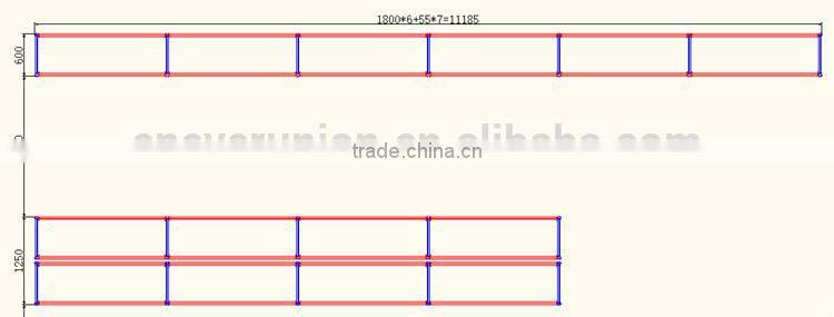 Top quality Q235B steel material long span shelving with steel shelving