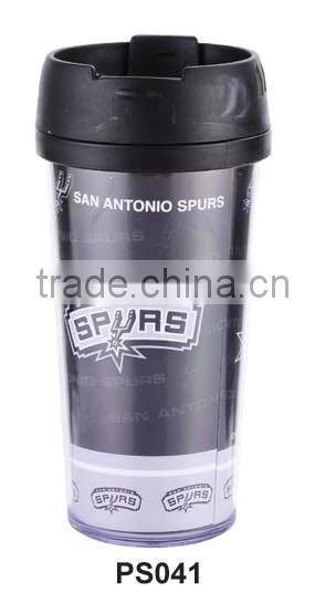 advertisement travel mug paper insert mug 16oz for promotion