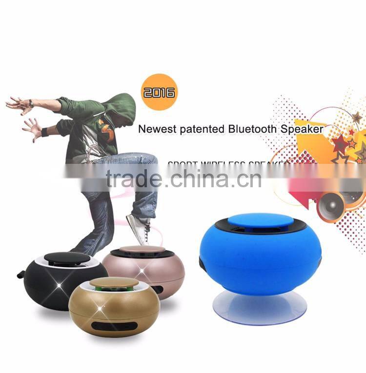 Waterproof stereo sound wireless sport mini wholesale bluetooth shower speaker