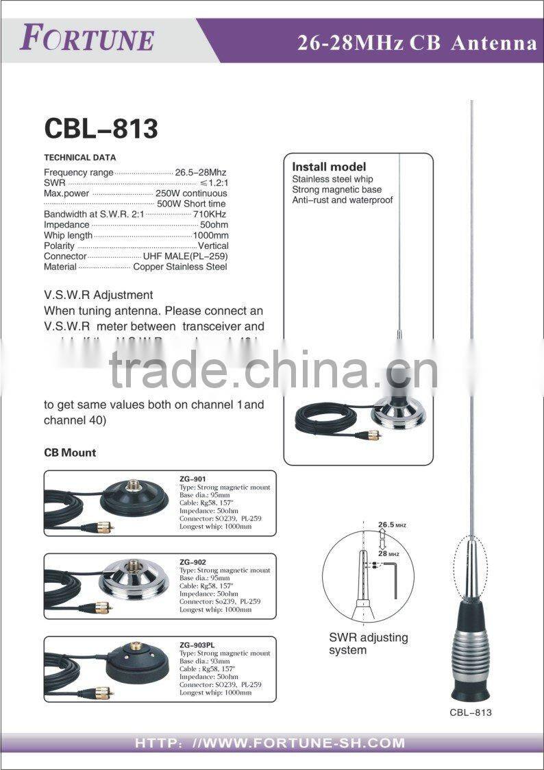 Excellent Performance High Quality 27MHz CB RADIO ANTENNA CBL-813