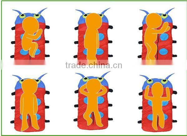 Kids sleeping bag, ladybug sleepng bag for children