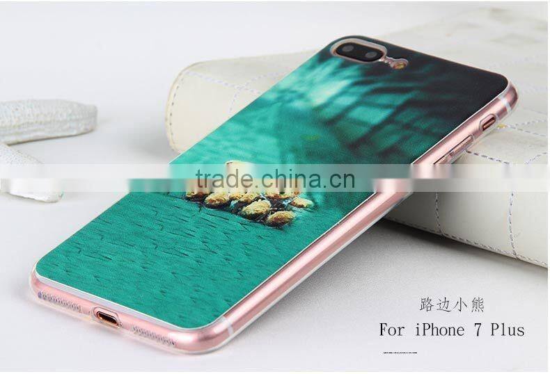 Wholesale TPU custom printed phone case for iphone 7, for iphne 7 plus back cover case
