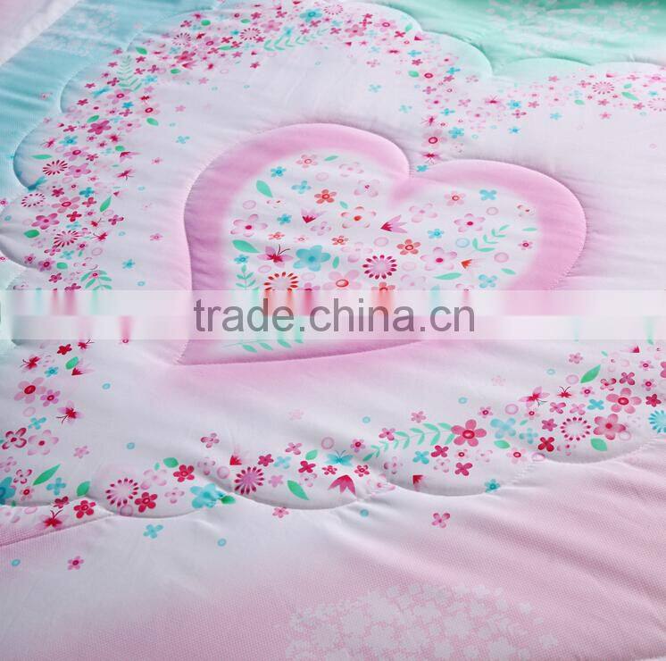 Luxury 3d floral printed quilting comforter set , cotton/poly filling quilt