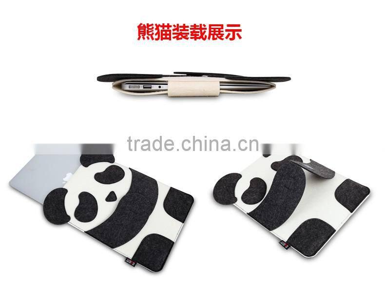 BUBM Briefcase Style felt material laptop sleeve case for gifts , for 13 Inch Macbook Air /Notebook sleeve with accessory pocket