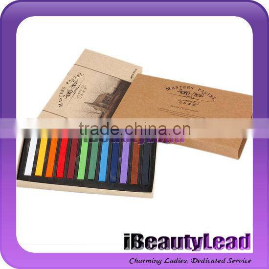 Hair color pastel chalk with 12 different colors temporary non-toxic hair pastel chalk Maries pastel chalk