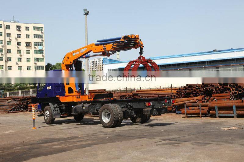 8t light crane with folded boom, Model No.: SQ160ZB4, hydraulic crane on truck or boat