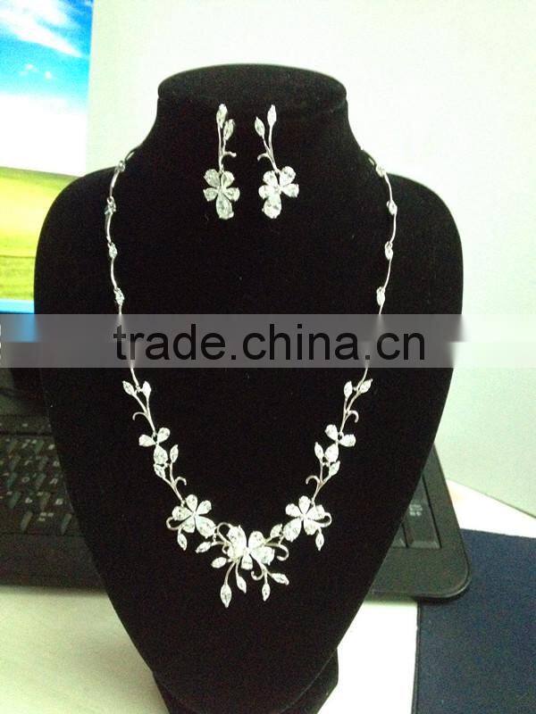 New design cubic zircon cheap wedding bridal set