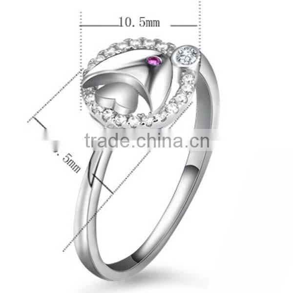 Wholesale Korean edition fish design 925 sterling silver rings