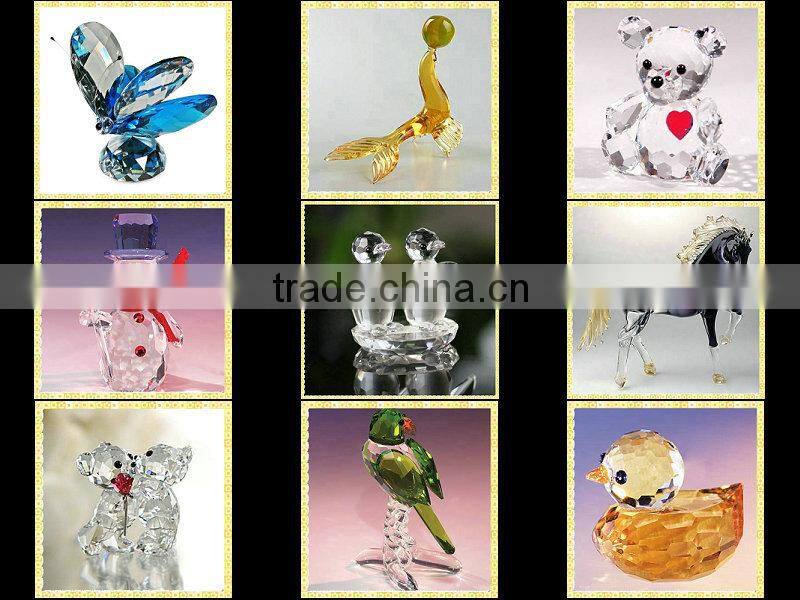 Elegant Engraving Colors Crystal Owl For Holiday Cooperation Gifts