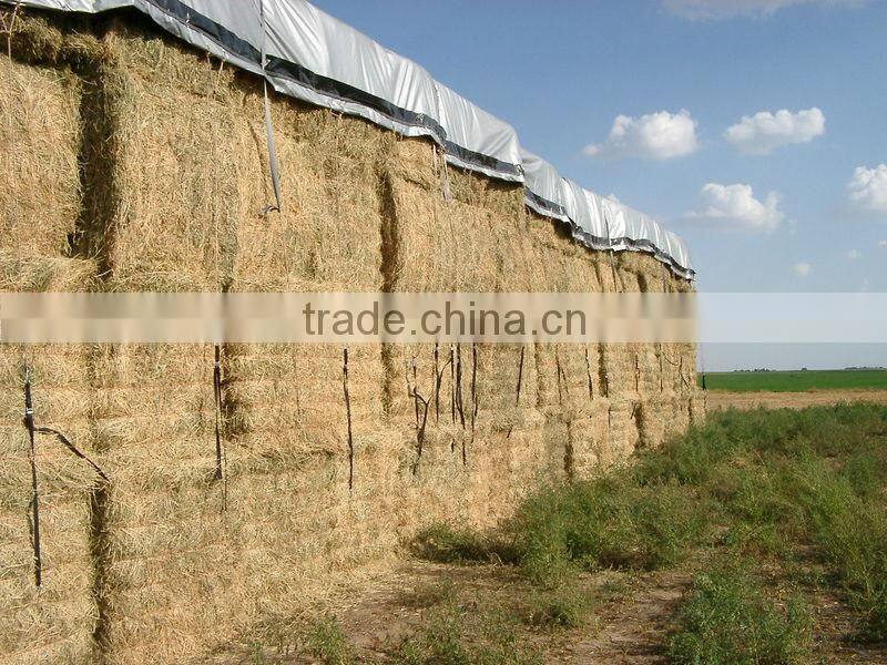 15' x 54' Dry Top Super Heavy Duty Silver/Black 12-mil Hay Tarp,15' x 54' Hay Tarp - Silver Black Poly