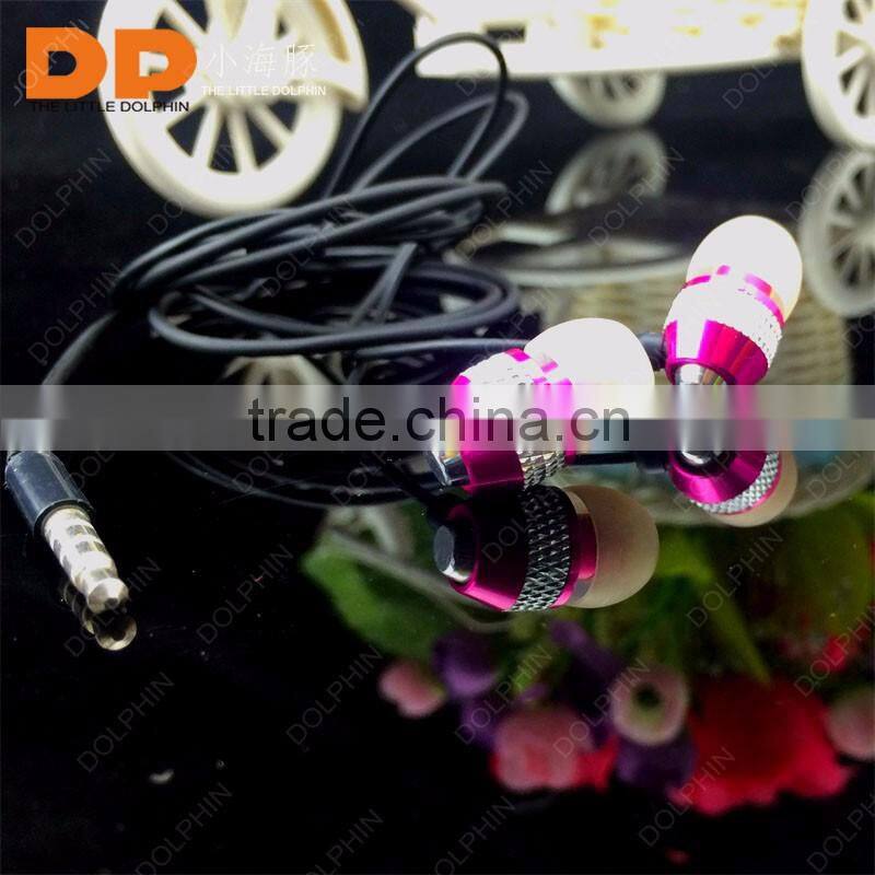 best selling products super bass mp3 headphone OEM metal in ear earphone for smartphone
