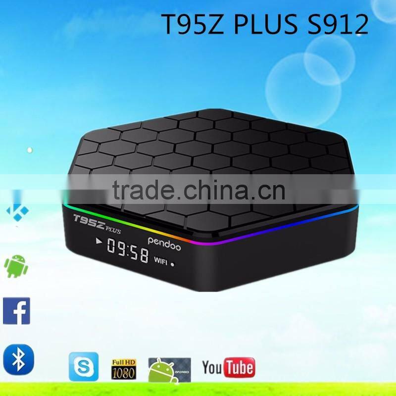 2016 New Pendoo T95Z Plus S912 2g 16g Android 6.0 KODI17.0 Octa core Smart tv box