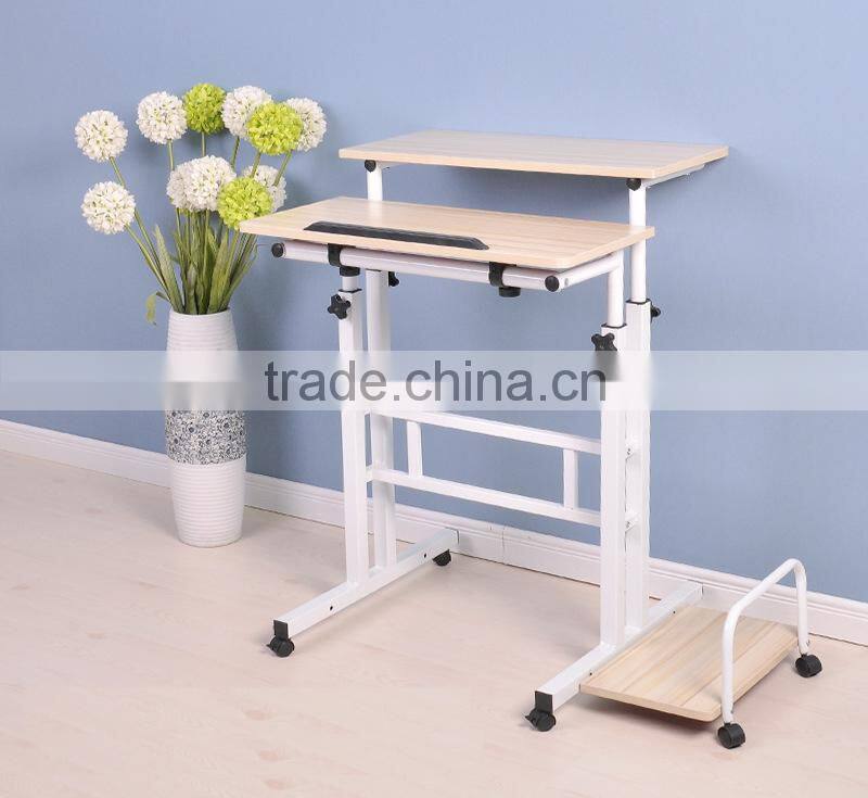 adjustable double tube metal computer holder laptop stand pc mount bracket rack