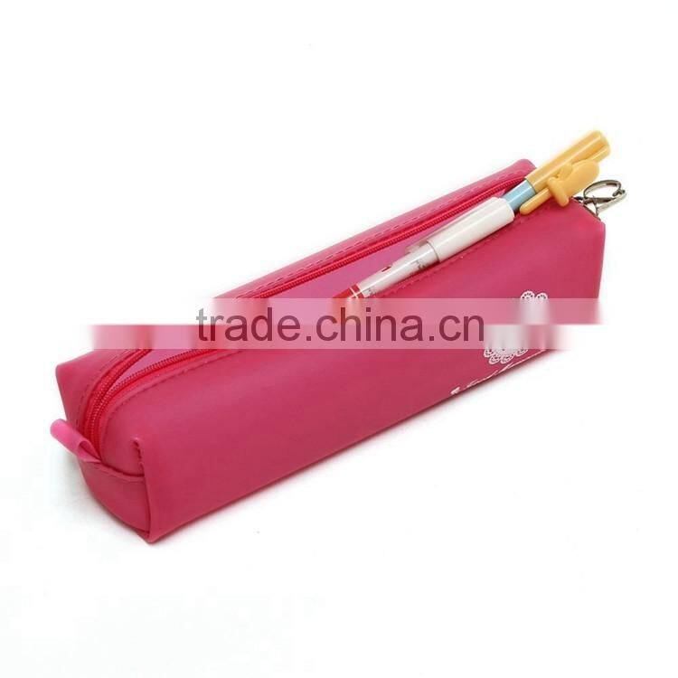 Color Soft PVC Pencil Holders Bags pencil case with zipper