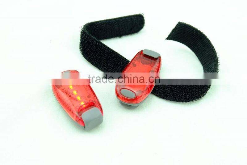 3pc or 5pc red flashing safety warning running light for runner