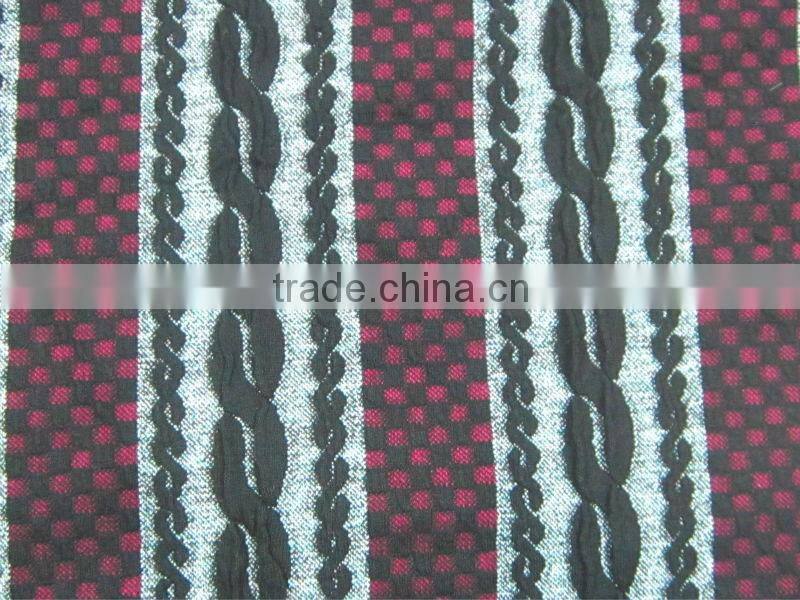 TR spandex two layer jacquard knitting fabric