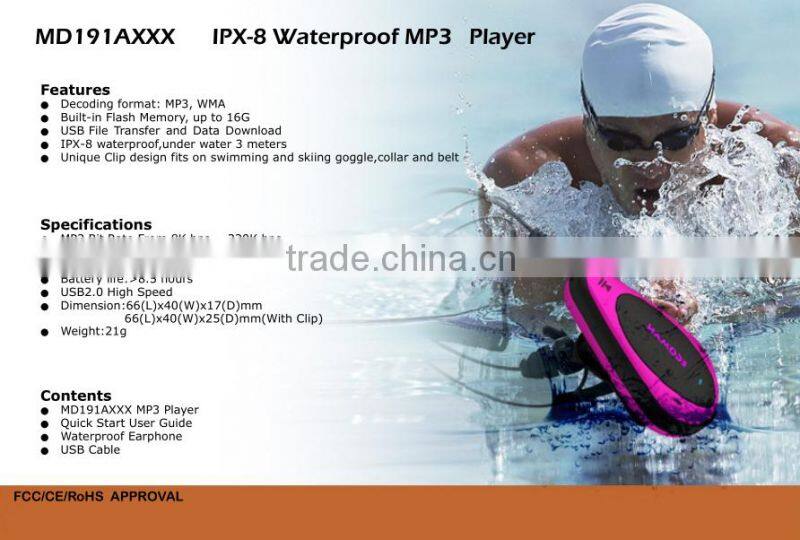 Unique design Waterproof MP3