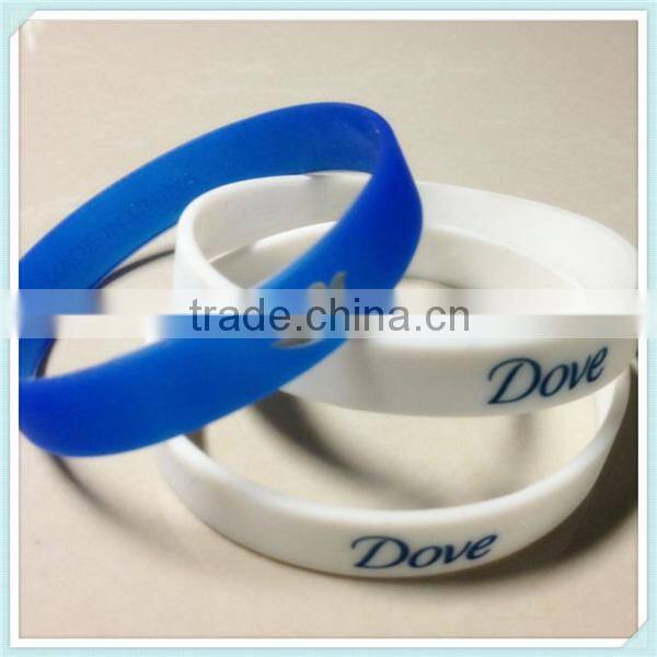 cheap promotion item- custom logo printed rubber bands bracelet