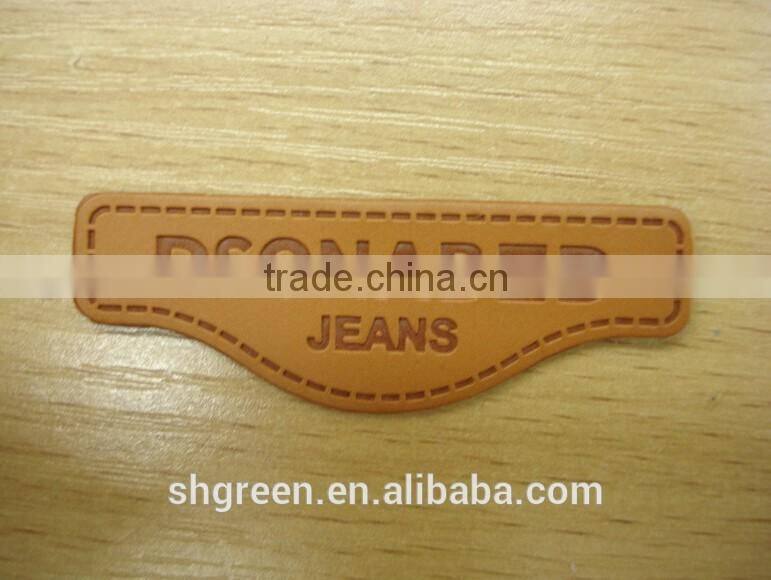 Black embossed imitation leather patch for table