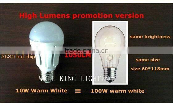 Dimmable CRI>80 High power A60 led bulb e27 1200 lumen