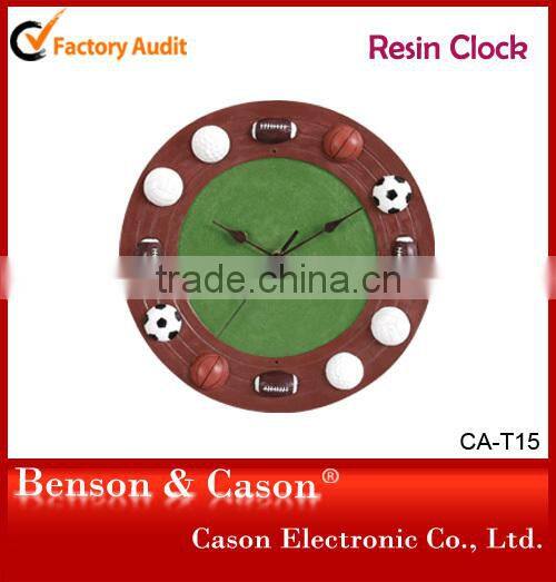 Customized Logo Resin Clock Vintage Clock