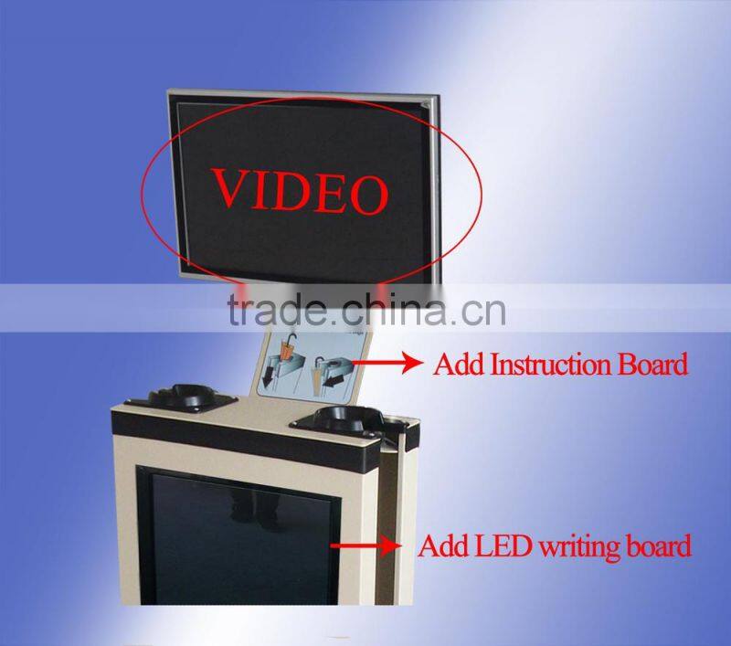 latest innovative technology products umbrella wrapper with led writing board and led Monitor display