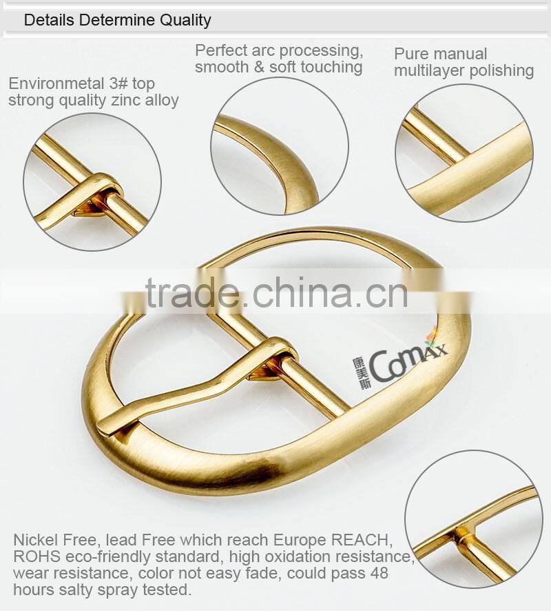 Zinc alloy pin buckle arc gold metal hat buckle hook