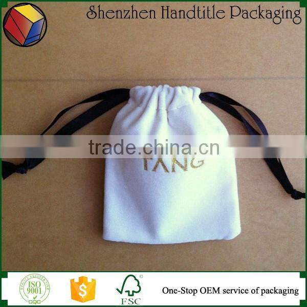 screen printing velvet pouch logo jewelry pouch with logo gold foil stamping