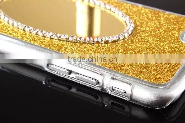 Special design mirror phone case makeup case for iphone 6 6plus with lighted mirror