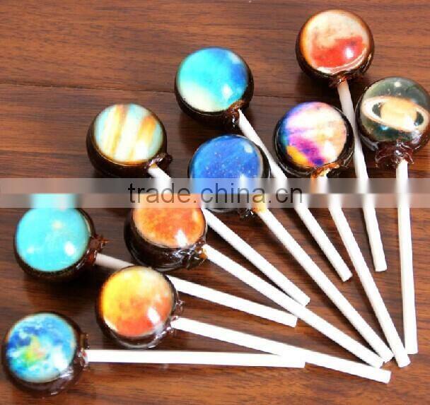 NEW innovation handmade filling3D Universe Planet fancy Lollipops