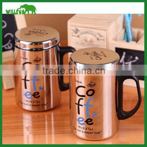 Double wall vacuum office mug