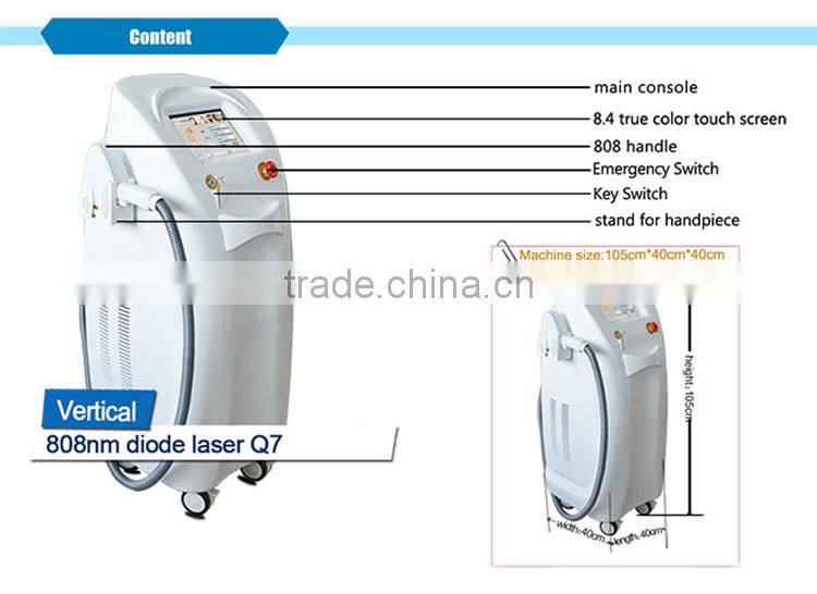 Diode laser hair removal 808nm 2000w for max power and more effective and less treat session