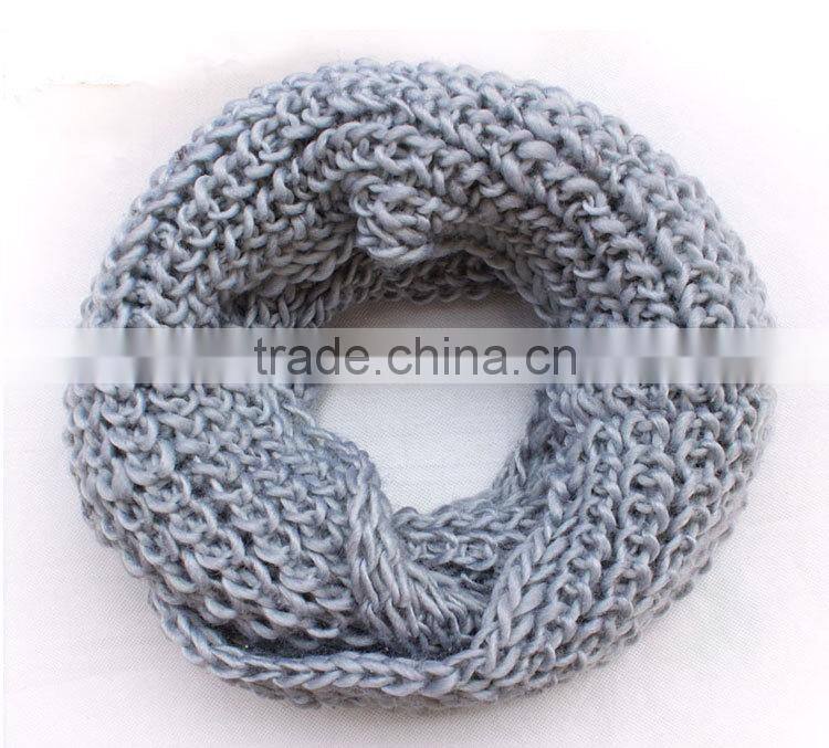 New Fashion Korean Style Autumn Winter Cheap Infinity Scarf Women Warm Knit Neck Circle Wool Blend Cowl Snood Ring Scarves Long