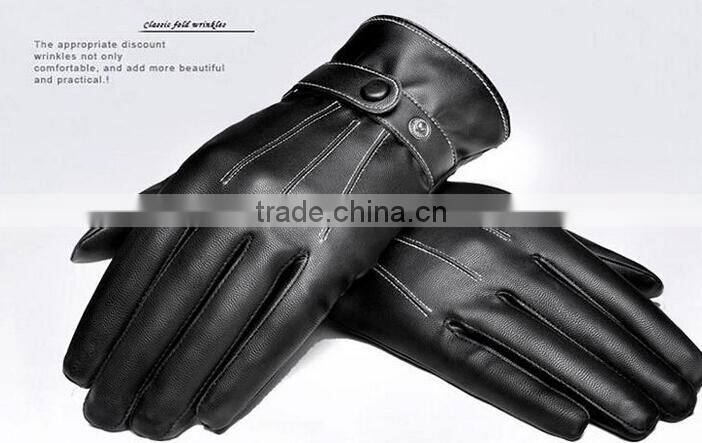 New Fashion Men's Touch Leather Gloves Screen Touch Gloves For Smartphone Winter Leather Touchscreen Gloves Wholesale