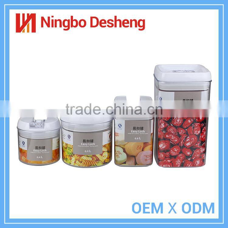 Cheap round shape food wholesale plastic storage bins