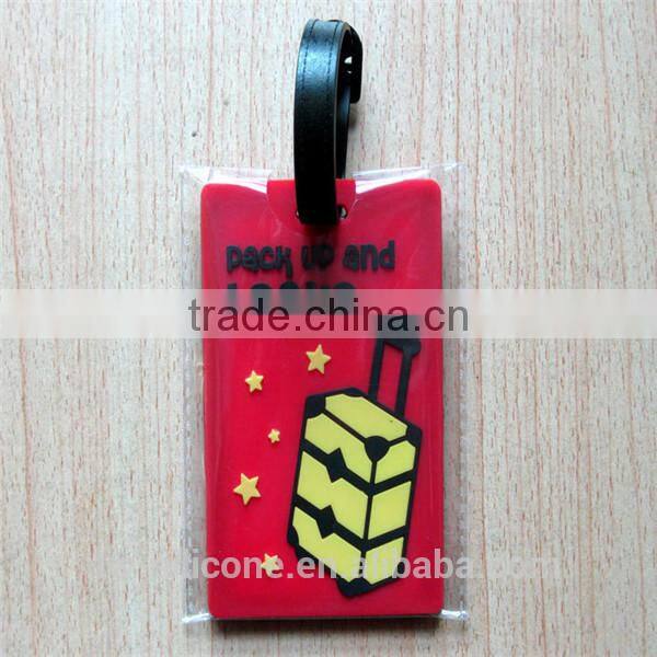 2016new product promotional silicone luggage tag