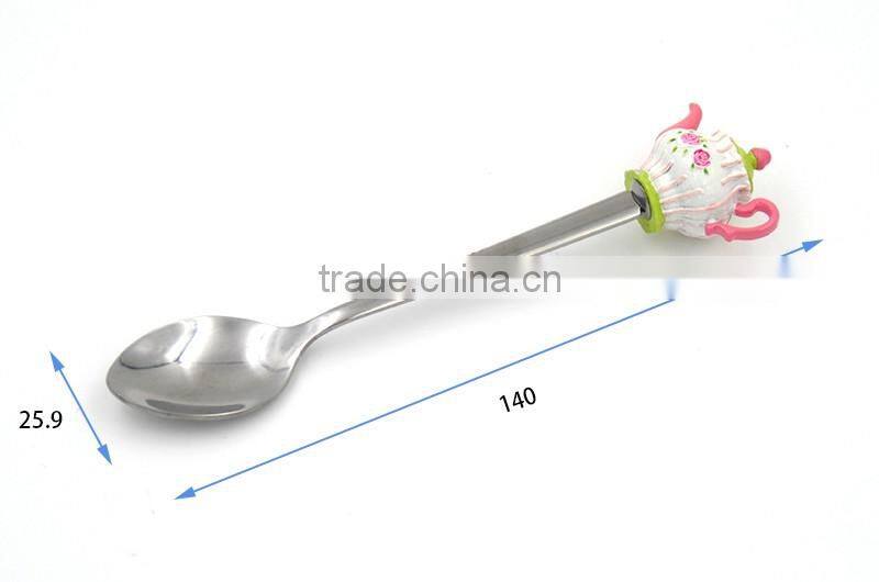 Existing molds various design resin handle stainless steel spoon and fork for gifts