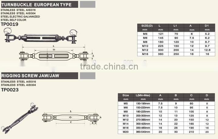 High quality stainless steel swageless toggle terminals,SS304/316 swageless terminal