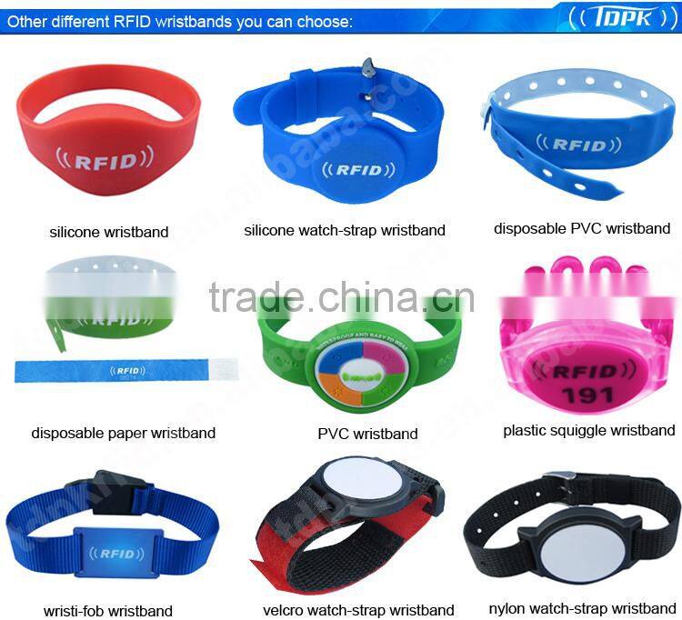 2015 popular style custom rfid fashion bracelets for tickting