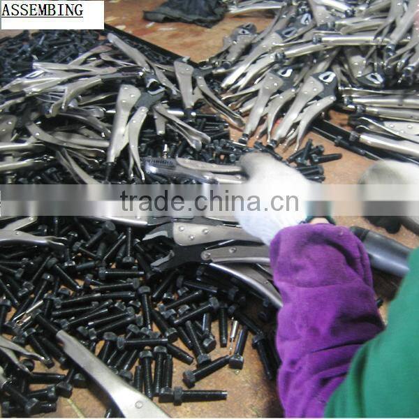 hot selling heavy duty pipe wrench with dipped handle 10" plier tool