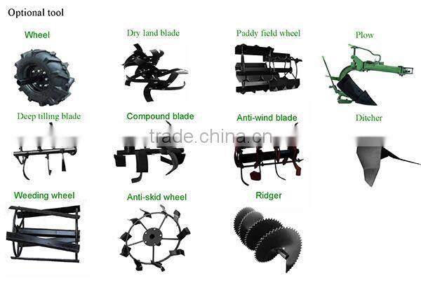 mini power tiller for garden and farm with factory price