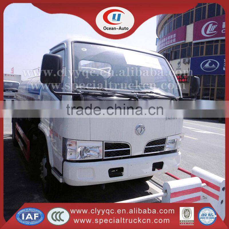 China new stainless steel small 5000 liter water tank truck