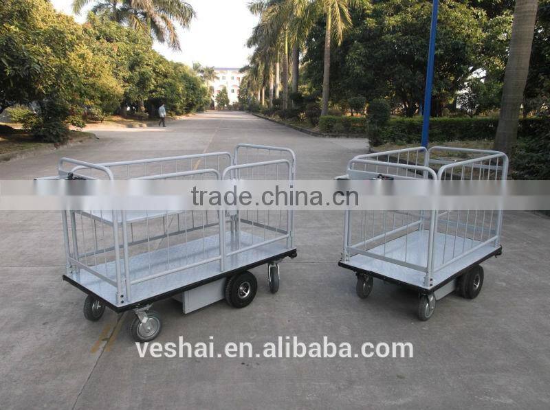 700kgs Electric Platform Cart with Rail for warehouse VH-ECF-70-(15.25 X 7.1)