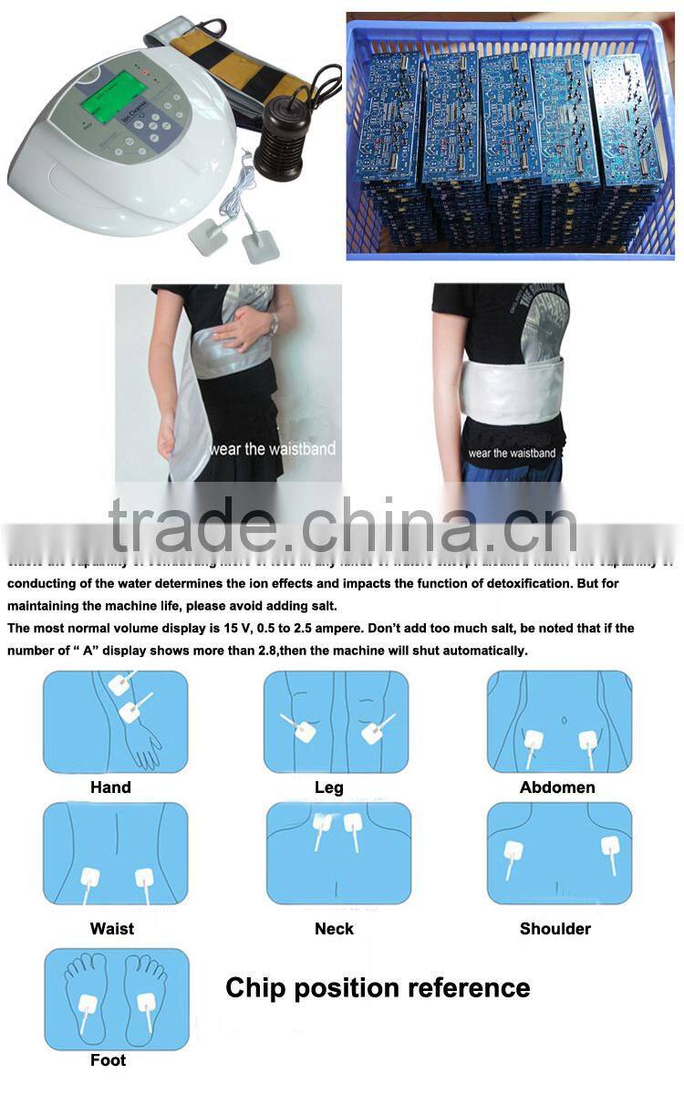 2017 New iron hydrosana cleanse ionic detoxify detox foot spa single detox machines