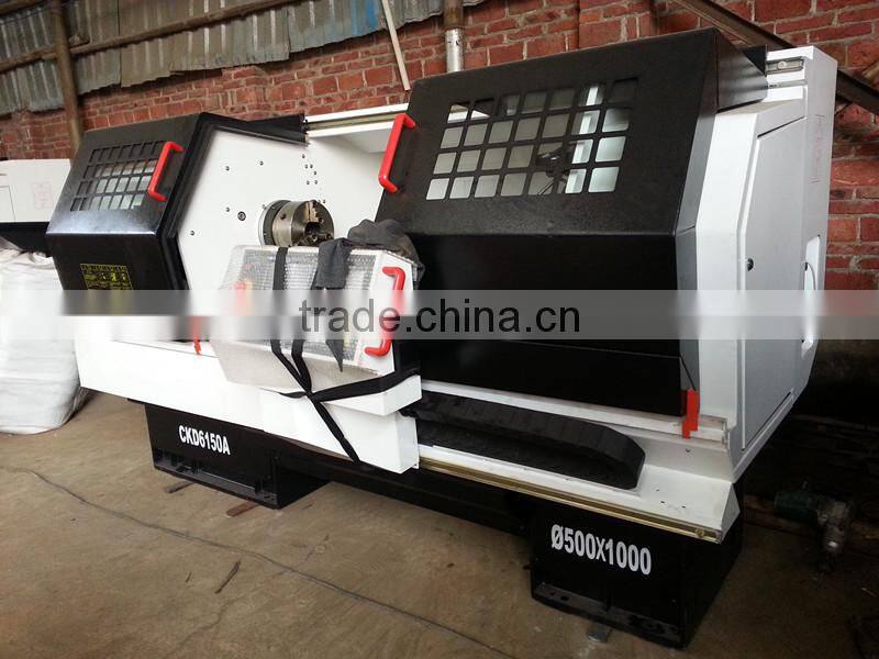 horizontal Flat bed CNC lathe machine for sale CKD6136i/750