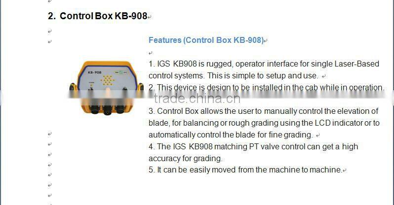 SunNav Laser land leveling auto leveling system